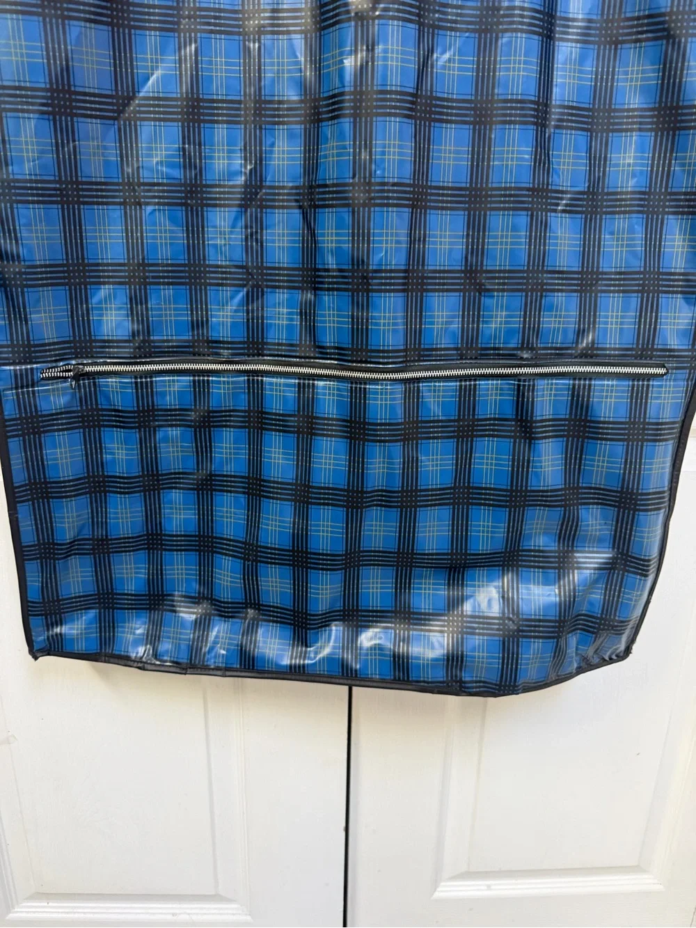 PAKLITE Blue Plaid Garment Bag WATERPROOF